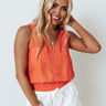 Coastal Vacay Top In Tangerine Image - 1