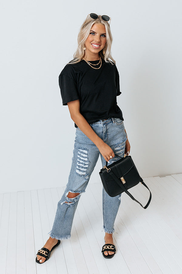 Renew My Love Shift Tee In Black Image - 1