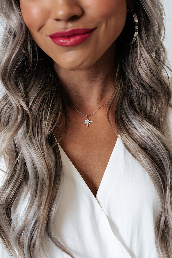 Star Story Dainty Necklace In Silver