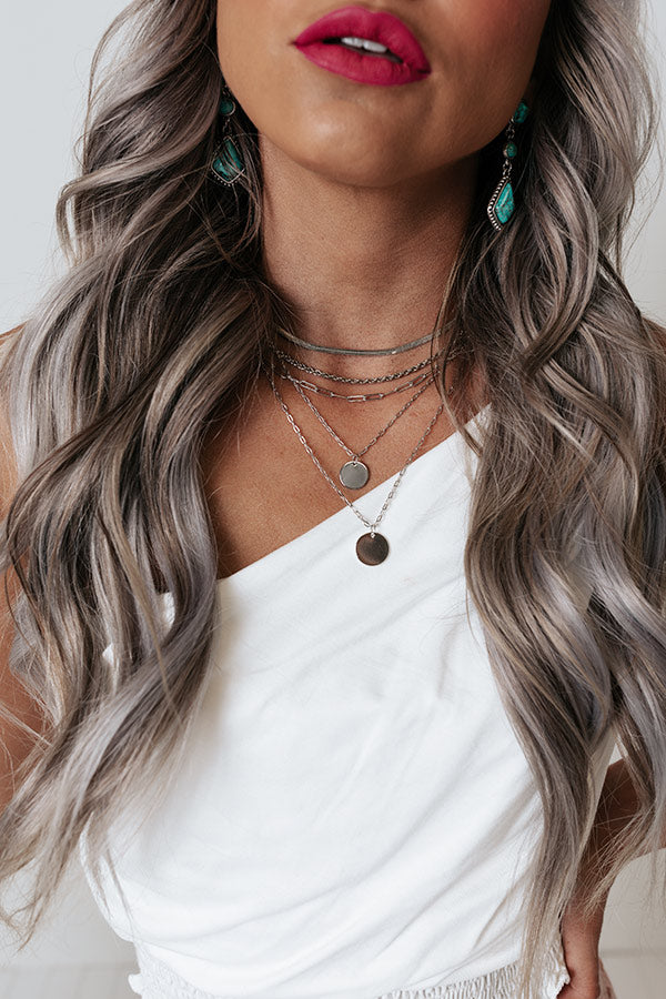 Soho Days Layered Necklace In Silver