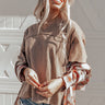 Down To The Wire Shift Top In Mocha Image - 1