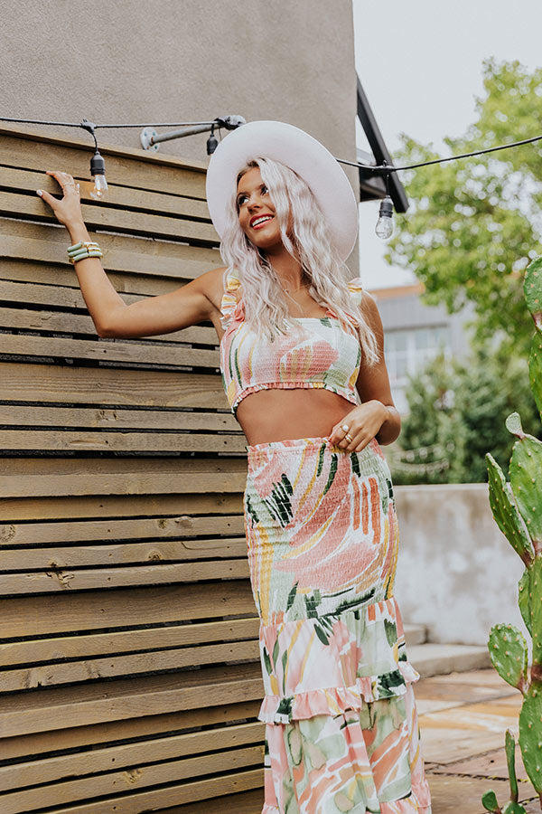 Bali Dreams Smocked Crop Top Image - 3