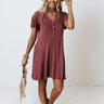 Chic Charmer Shift Dress In Vineyard Grape Image - 1