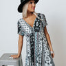All Of My Love Floral Babydoll Dress In Black Image - 1