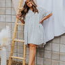 Darling Brunch Floral Shift Dress in Airy Blue Curves Image - 1