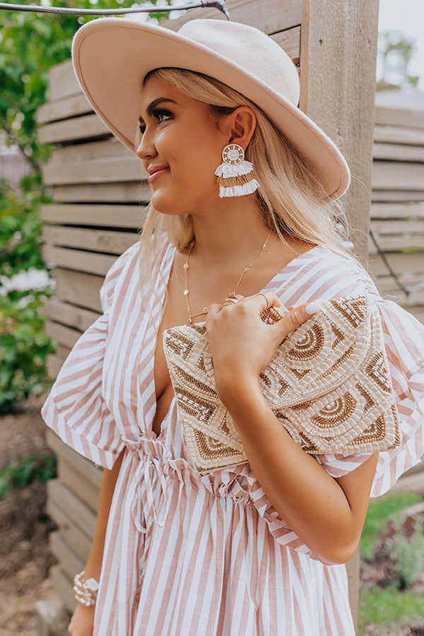 Hibiscus Kisses Earrings In White