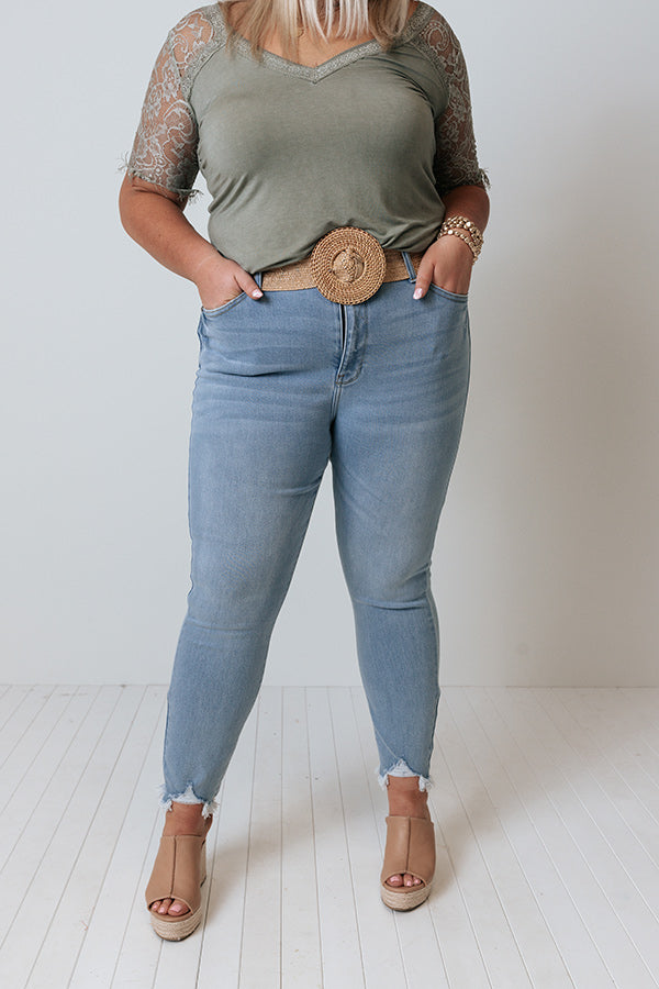 KanCan The Hana High Waist Ankle Skinny In Light Wash Curves Image - 2