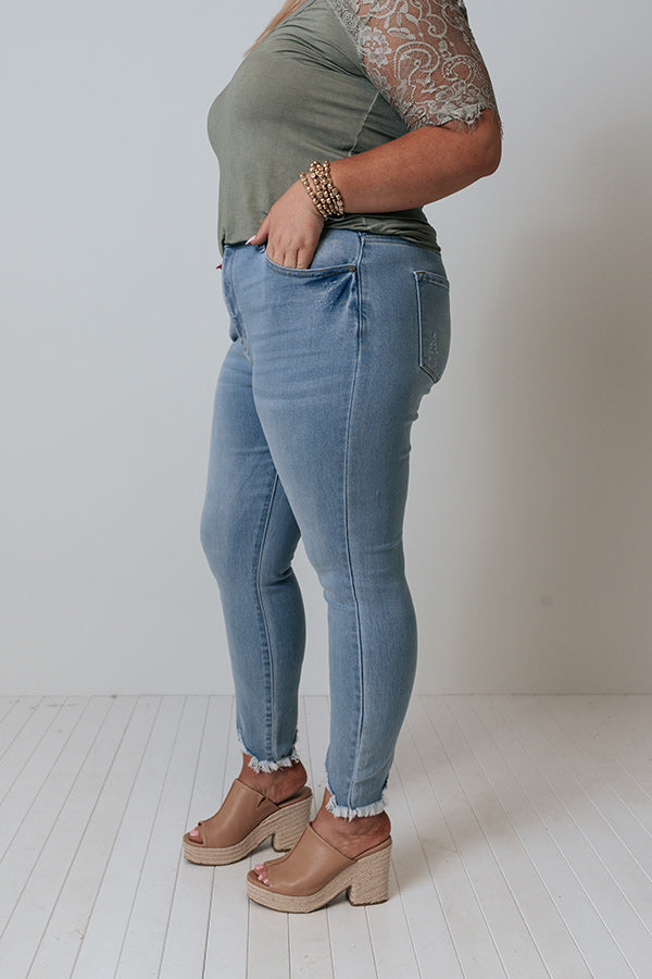 KanCan The Hana High Waist Ankle Skinny In Light Wash Curves Image - 3