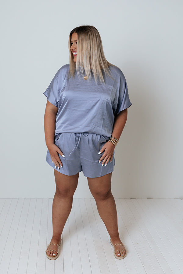 Talk All Night Satin Shift Tee Curves Image - 2