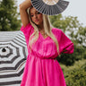 Regal Night Satin Romper In Hot Pink Image - 1