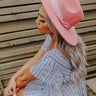 Beloved Beauty Felt Fedora In Pink Image - 1