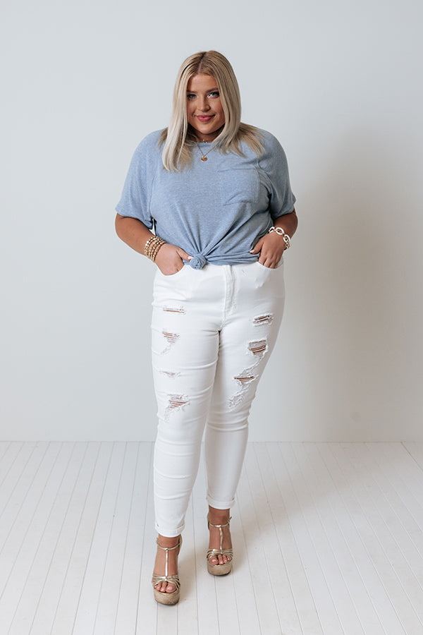 The Massie Midrise Distressed Skinny Curves Image - 1