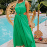Charming Retreat Cut-Out Maxi In Kelly Green Image - 1