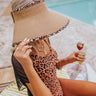 Miami Pier Raffia Visor In Tan Image - 1