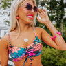 Low Profile Sunnies In Gold With Blue Lens Image - 1