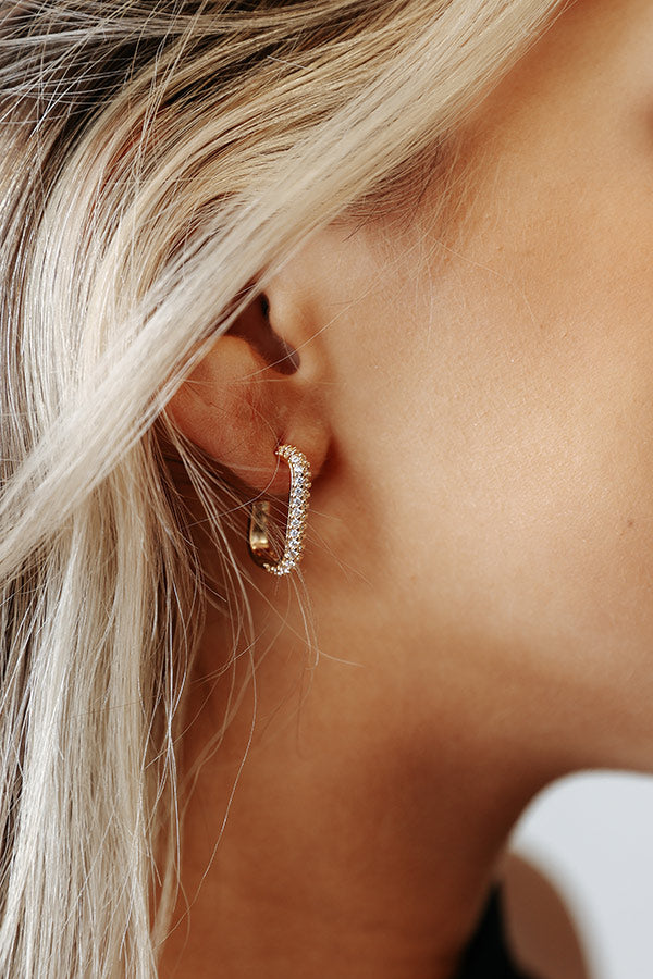 Divine Destiny Cubic Zirconia Earrings In Gold Image - 2