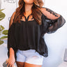 All Day Chic Lace Top in Black   Curves Image - 1
