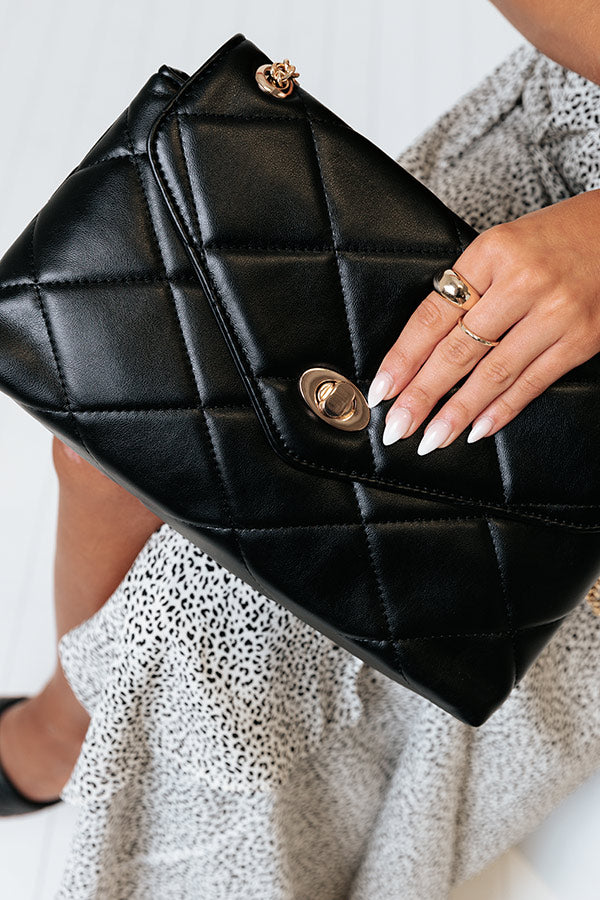 Sweet Notion Quilted Crossbody In Black Image - 2