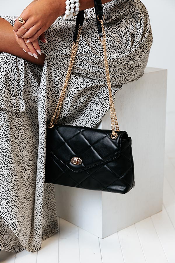 Sweet Notion Quilted Crossbody In Black Image - 3