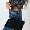 New Attention Woven Clutch In Black Image - 1