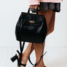 Travel Together Faux Leather Backpack In Black Image - 1