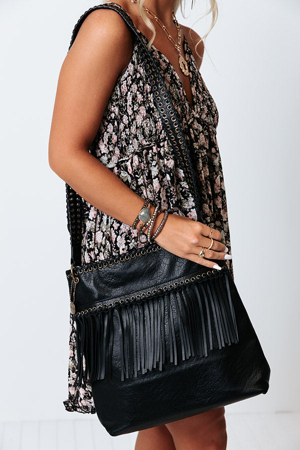 Style Mentor Faux Leather Crossbody In Black