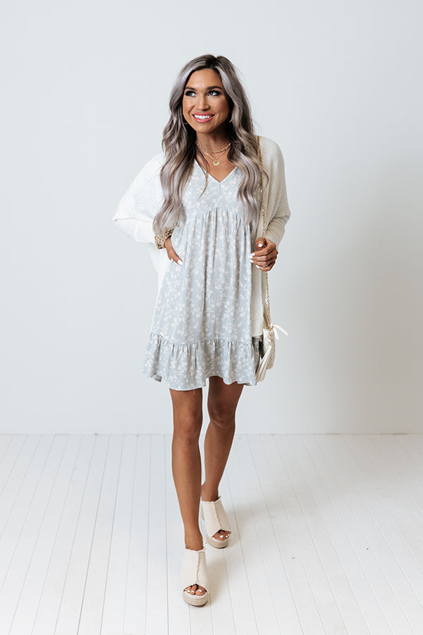 On A Trip Babydoll Dress In Sky Blue