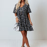 On A Trip Babydoll Dress In Charcoal Image - 1