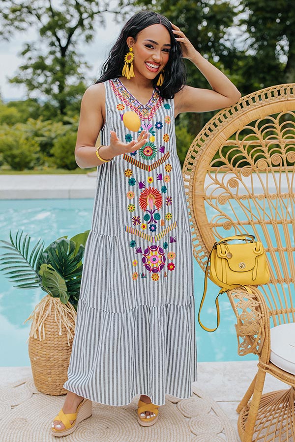 Buttercup Babe Embroidered Maxi