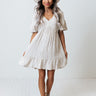 On A Trip Babydoll Dress In Stone Image - 1