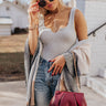 Spotlight Hour Knit Bodysuit In Grey Image - 1