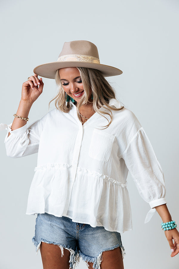 Collecting Stories Shift Top In White