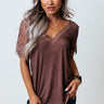 Paris Luxe Lace Top In Plum Image - 1