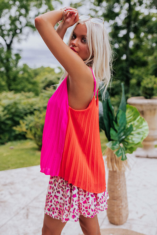 Hard To Resist Pleated Tank