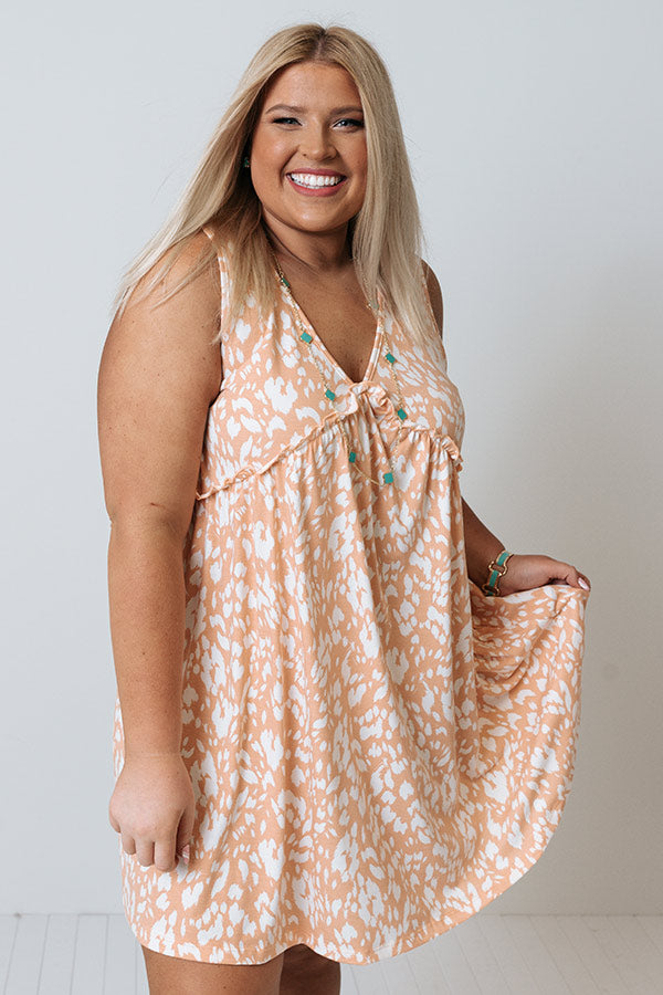 Sweet Source Leopard Shift Dress In Orange Curves Image - 4