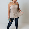 Remarkable Reason Pleated Tank In Iced Latte   Curves Image - 1