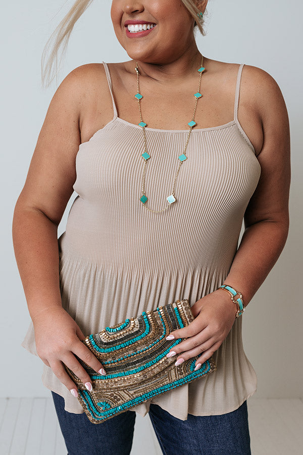 Remarkable Reason Pleated Tank In Iced Latte   Curves Image - 2