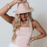 Pretty Scenery Raffia Hat In Pink Image - 1