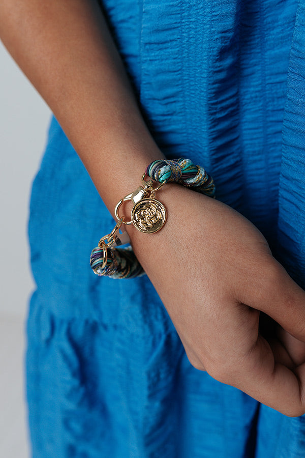Kendra Scott Masie Gold Corded Friendship Bracelet In Mint Mix Paracord Image - 3
