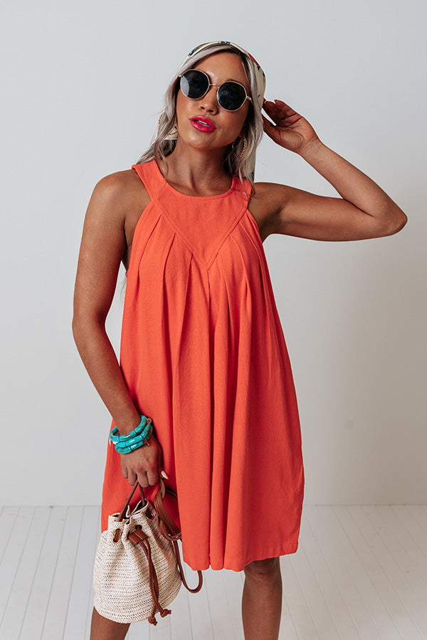 Here With Me Shift Dress In Tangerine