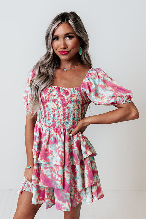 Divine Destiny Tiered Romper In Pink Image - 1