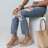 The Raela Wedge In Iced Latte Image - 1