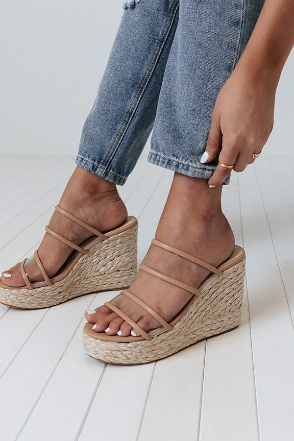 The Raela Wedge In Iced Latte Image - 4