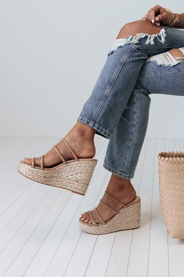 The Raela Wedge In Iced Latte Image - 2