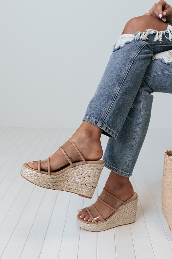 The Raela Wedge In Iced Latte Image - 3