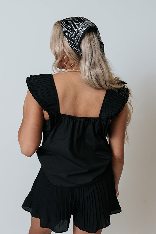 Editorial Moment Shift Top In Black Image - 5