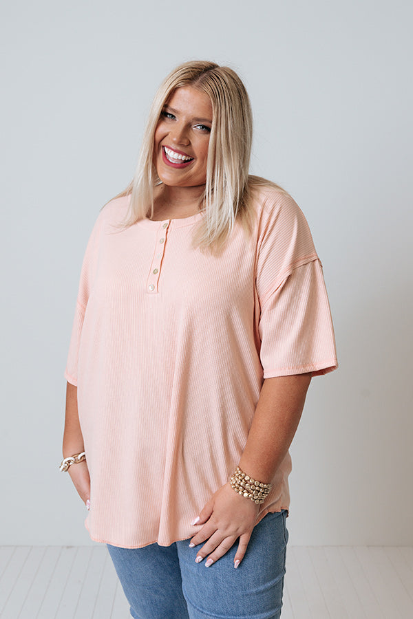Imagine The Best Shift Top In Light Peach Curves Image - 4