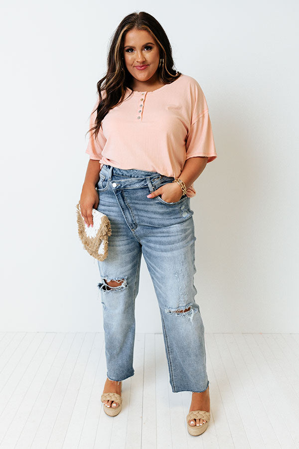 Imagine The Best Shift Top In Light Peach Curves Image - 1