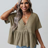 Hit The Spot Shift Top In Sage Image - 1