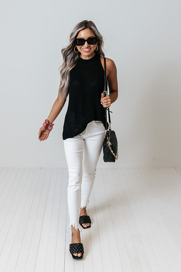 Deja Vu Knit Tank In Black Image - 3